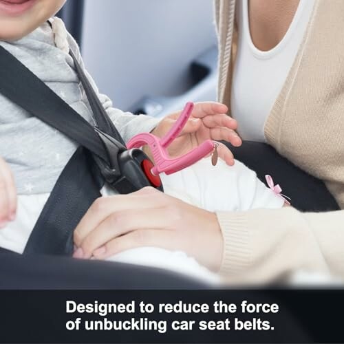 Device to assist with unbuckling car seat belts.