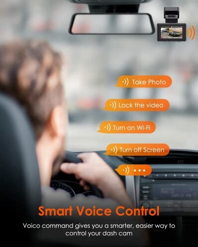 Driver using smart voice control for dashboard camera